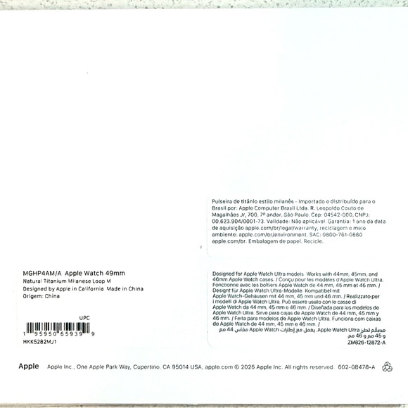 Apple iWatch 49mm NATURAL Titanium Milanese Loop size "M" for Ultra2 Sealed, New - Picture 4 of 13